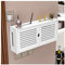 Weiße Sich Hin- Und Herbewegende Regale, Große Fensterläden-WiFi-Aufbewahrungsbox, Wandmontage-Router-Aufbewahrungsbox, Wanddekoration-TV-untere Plug-in-Abschirmungs-Box (Color : WhiteA, S : 51x11x2