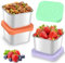 3Pcs Small Food Containers To Go Leakproof Food Storage Containers Stackable Snack boxes Tubs Reusable Metal Stainless Steel Storage Containers with Silicone Lids for kids,School,Travel|BPA-Free(6Oz)