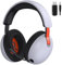 Casque de jeu sans fil 2,4 GHz/Bluetooth/3,5 mm avec microphone pour PC/PS5/PS4, manette PS4/PS5, Swicth, téléphone portable, tablette, ordinateur portable avec réduction du bruit (blanc)