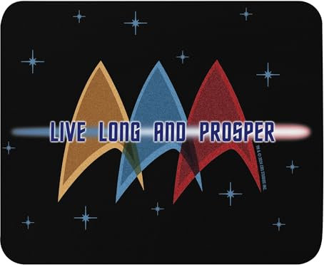 Star Trek The Original Series Live Long and Prosper Mouse Pad - 8.7 x 7.1 - Officially Licensed
