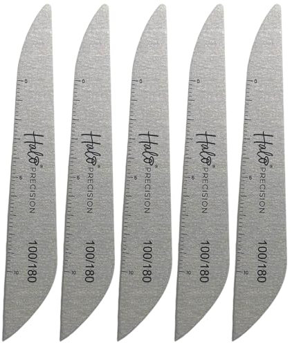 Halo Elite Precision Zebra Nail Files 100/180 Grit (Pack of 5)