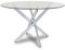 S & S Saldos y Stocks Mesa Redonda de Cristal Templado 120cm DT. Comedor o Cocina, Gris