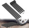 FIVMEN Auto Anfahrhilfe 2er-Set Traktionshilfe Schwerlast aus TPR+Stahl Traktionsmatte Offroad Anfahrmatte Sandblech für Schnee, EIS, Schlamm mit Tragetasche, 60x21x2 cm