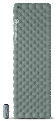 SEA TO SUMMIT – Ether Light XR Thermo Luftmatratze Rectangular Large Wide – ThermalCore Isolierung – XPRESS Ventil – Packsack & Pillow Lock – Ultrakompakt – 3 Jahreszeiten – Backpacking – Grau – 665 g