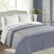 Euromat Tagesdecke Steppdecke Bettüberwurf Gesteppte Tagesdecke mit 2 Kissenbezüge 40x40 cm- (Grau Dunkelgrau- SY-7135, 180x220 cm)