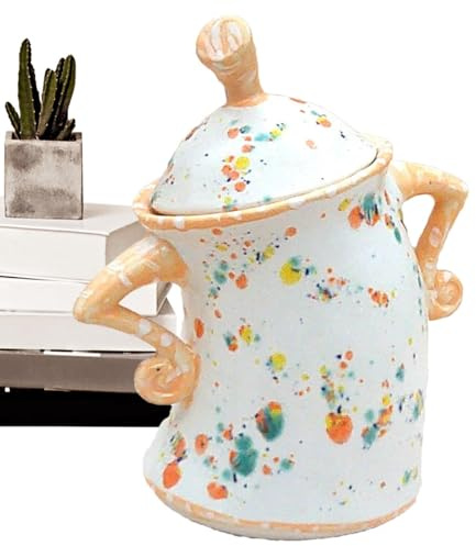ETUCYNG Canister With Attitude, Fun Sassy Canister, Funny Teapot With Attitude, Creative Canister With Attitude Tea Pot, Personality Attitude Jars Storage Canisters - Snacks Coffee Tea Cookie