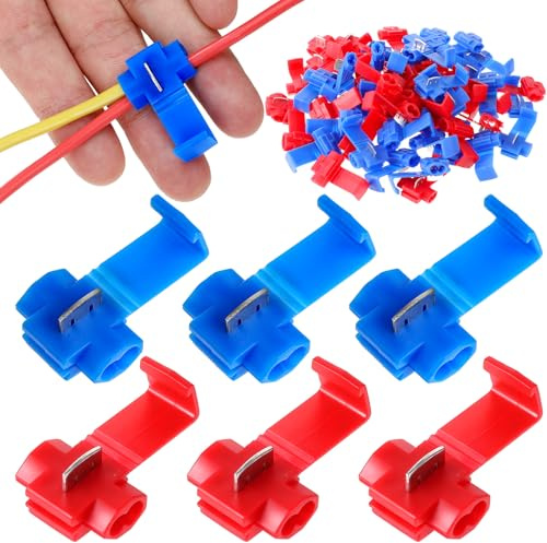 60 PCS Electrical Wire Connectors Electric Connectors for Wiring 18-14 AWG Quick Splice Wire Connector Pressed Insulated Wires Crimp Connector