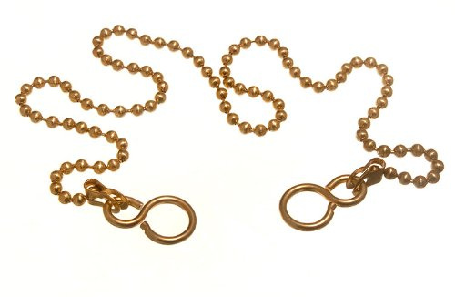 BASIN SINK BALL CHAIN POLISHED BRASS BALL TYPE FOR PLUG 450MM 18 INCH