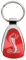 Au-TOMOTIVE GOLD Compatible Teardrop Keychain for Ford Mustang Shelby Cobra (Red)