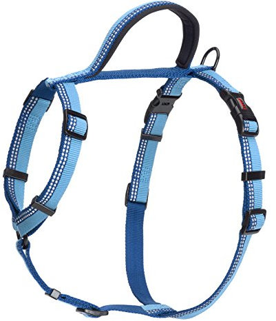 HALTI Walking Harness, Size Small, Blue, Best Lightweight Dog Harness with Handle, Reflective & Adjustable, Ideal for Puppy Walks, For Small, Medium & Large Dogs