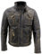 Infinity Leather Nero Caldo Brando Giubbotto da Motociclista in Pelle da Uomo L