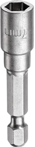 kwb clé à douille de 7 mm Allen 102.707 (1/4 '' E6.3 tige hexagonale, ISO 1173, Hochweriger TQ 60 en acier)