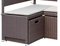 gartenmoebel-einkauf Unterschiebbox klein 49x47x40cm für Eckbank Graz, Polyrattan Mocca