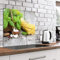murando Spritzschutz Glas für Küche 80x80 cm Küchenrückwand Küchenspritzschutz Fliesenschutz Glasbild Dekoglas Küchenspiegel Glasrückwand Essen - j-B-0056-aq-a