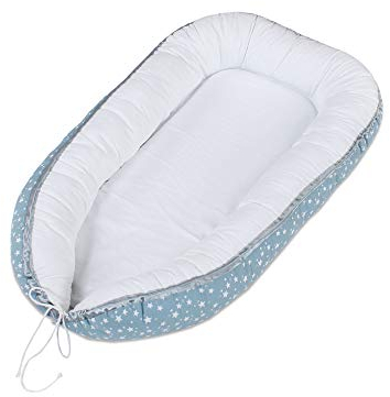 babybay Kuschelnest, azurblau Sterne weiß