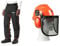 Oregon Universal Type A Chainsaw Safety Leggings & Yukon Chainsaw Safety Helmet with Protective Ear Muff and Mesh Visor, Impact Resistant Comfortable Hard Hat Safety Protection Equipment