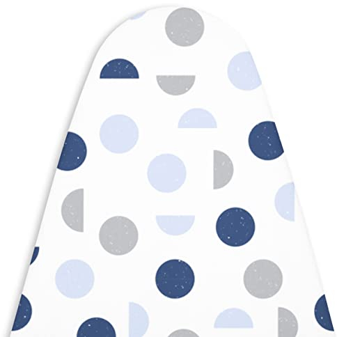 Encasa XO Ironing Board Covers and pad 125x39 cm- Thick 3mm Felt Padding, Drawstring Tightening & Lock, Heat Reflective, Scorch & Stain Resistant, for Large Ironing Board - Blue Moon