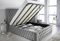 OPULENCE DREAM Double Size Bed Ottoman Gaslift Storage Bed Wingback Plus Luxury Plush Velvet Frame Without Mattress Available in King Size, Super King, Double Size Bed(Black, Double 4.6FT)