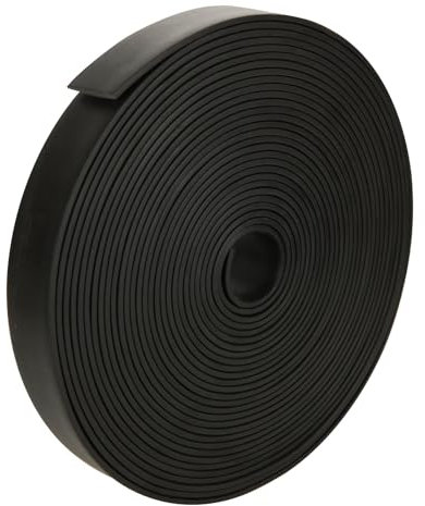 VIDETOL 20m Rubber Strip, 30mm(W) x 3mm(T) x 20M(L) Neoprene Rubber Sheet Roll, Black Solid Rubbers Rolls for DIY Gaskets, Crafts, Pads, Flooring Protection, Leveling, Reduce Vibration, Anti-Slip