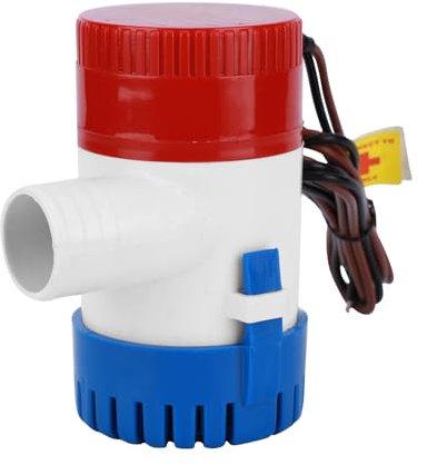 Bilgepumpen, 12V 1100GPH Automatische Bilgenpumpe Marine Tauch Bilge Auto Silent Flüssigkeitspumpe Wasserpumpe für Boote, Teiche, Pools (1pcs, nicht automatisch 1100GPH)