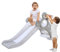 Rutsche Indoor Outdoor ab 1 2 3 Jahr,Faltbar Kinderrutsche,Baby Gartenrutsche,Tolles Geschenk für Kinder,Geburtstagsgeschenk Grau