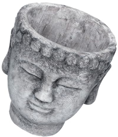 KITANDOVE Buddha Kopf Blumentopf Kreativer Pflanzenbehälter Für Sukkulenten Einzigartiger Blumenhalter Für Wohn Und Büroschmuck