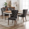 Merax Esszimmerstühle 4er-Set, Küchenstuhl, Polsterstuhl, Dining Chair,bequemer Stuhl aus Samt, Gestell aus Massivholz, Armlehnenstuhl für Esszimmer Wohnzimmer, mit Samtbezug, Grau