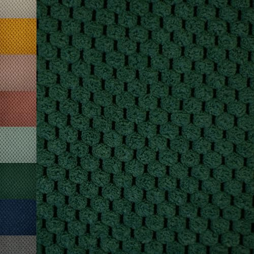 MAGAM-Stoffe Barcelona weicher Deko Polster Taschen Cord Samt Meterware ab 50cm (06. Dunkelgrün)