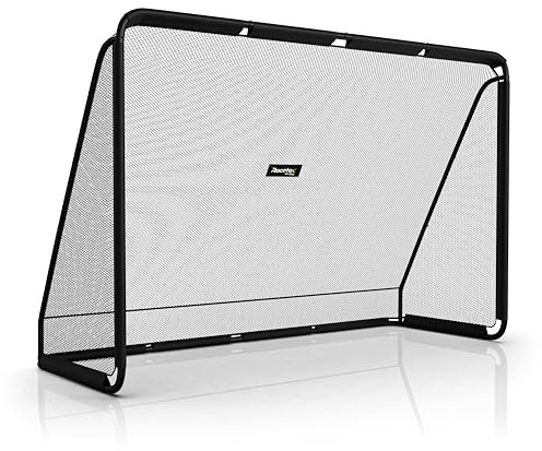 Racetex Fussballtore für Garten Kinder und Erwachsene [MODERNES Design] - Fußballtor Kinder mit Stabiler Stahlrahmen Front - Fußballtore Kinder inkl. Edelstahl Erdankern - Fußball Tor 300x200