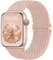 CeMiKa Kompatibel mit Apple Watch Armband 46mm 45mm 44mm 49mm 42mm Damen Herren, Geflochtenes Elastisches Solo Loop Nylon Band für iWatch Series 10 9 8 7 6 5 4 3 2 1 SE Ultra 2 1, Sand Rosa