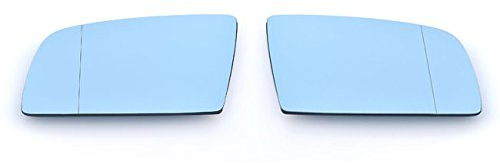 Spiegelgläser Links+Rechts Asphärisch Blau Set