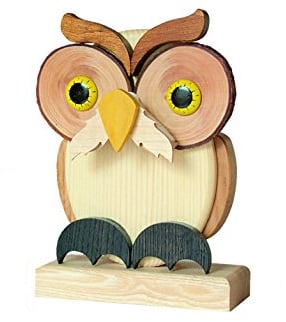 Kuhnert Brillenständer aus Holz - zur Aufbewahrung und Präsentation - Eule - Höhe: ca. 17cm - Made in Germany