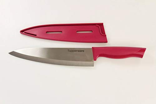 TUPPERWARE Messer Essential-Serie dunkelpink groß Kochmesser