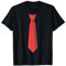 Krawatte Schlips Aufdruck gestreift Anzug Karneval JGA T-Shirt