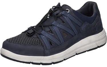 Josef Seibel Herren Low-Top Sneaker Giuseppe 02,Weite G (Normal),Wechselfußbett,schnürschuhe,atmungsaktiv,Halbschuhe,Indigo,42 EU