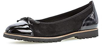Gabor Damen Ballerinas, Frauen sportliche Ballerinas,Sommerschuhe,klassisch,elegant,weiblich,Lady,Ladies,Women's,schwarz (Cognac),39 EU / 6 UK