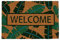 Nicola Spring Coir Door Mat - 60 x 40cm - Banana Leaf - Pack of 2 - Decorative Indoor Front Door Floor Mat Entry Dirt Trapper Rug Outdoor Boot Scraper Non Slip Backing Doormat