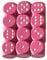 Spieltz Standard D6 Würfel aus Holz für Brettspiele, rosa, 16 mm, produziert in Deutschland/Made in Germany (Brettspiel Zubehör) (12 Würfel, Rosa mit weißen Augen)