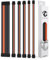 Reaper Cable Sleeved PSU Extension Set - Power Supply Extensions - 1x 24 Pin/ 2x 8 Pin/ 2x 6 Pin/ 1x 4+4 Pin - With Combs - 30cm (Carbon & Orange)