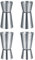 4 Pièces Cocktail Jigger, Doseur Cocktail 25/50 ml, Tasse à Mesurer Mesure D'esprit Double Face Acier Inoxydable pour Bar Party Gin Vin Cocktail Shaker Tasses à mesurer