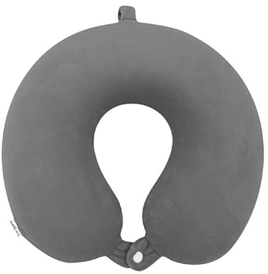 WINLIFE Memory Foam Nackenkissen| Ergonomischer Komfort | Waschbar| Leichtgewicht| Tragbar| Vielseitig| stützendes Nackenkissen für die Reise | 1 Stück (Anthrazit)