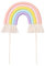 The Baked Studio - Boho geflochtener Regenbogen und Wolke Tortenaufsatz für Kuchendekoration für Geburtstage, Babypartys, Taufen (geflochtener Regenbogen - Pastell)