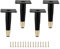 MEETOZ 6 inch / 15cm Furniture Legs Setm,4PCS Metal Cabinet Legs,With screws,with Rubber Floor Protectors, for Sofa, Legs for Dresser, TV Stand, End Table etc（Black gold）