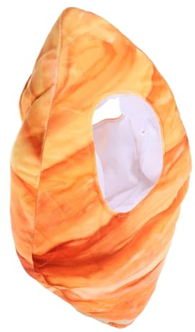 WOONEKY Brot Stirnband Croissanthaube Brotkostümhut Plüsch-Croissant-Mütze halloween kostüm halloween costume Kleidung Cartoon-Kostüm-Hut Party dekorativer Hut Karikatur Haarschmuck Obst