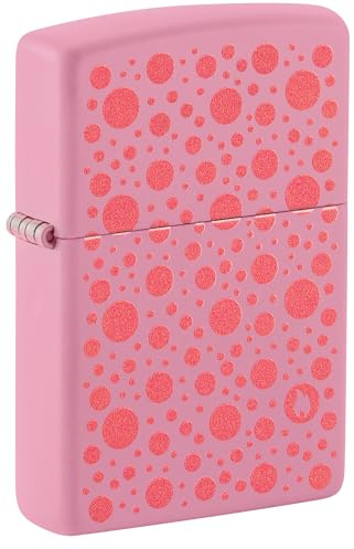 Zippo Sturmfeuerzeug - Polka Dot, Pink Matte, Color Image - Nachfüllbar - Wiederverwendbar - Windfestes Design - Geschenkbox - Made in USA
