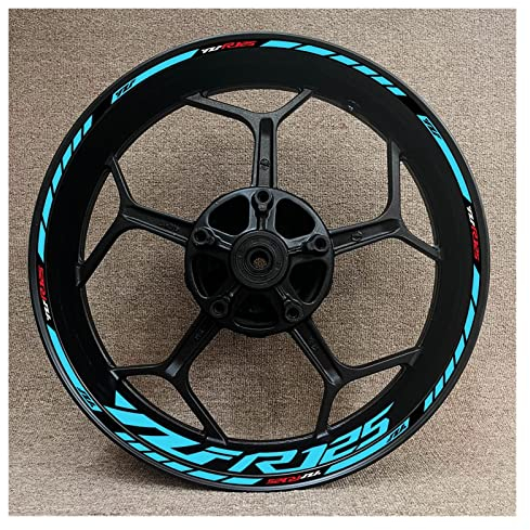Motorrad Rad Felgenaufkleber Für YZFR125 YZF R125 YZFR-125 Motorradzubehör Radnaben-Aufkleber-Set Dekorative Felge Reflektierender Wasserdichter Aufkleber (Size : X)