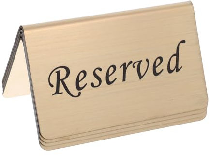 PHENOFICE Hochzeit 4 Stück Tisch Reserviert Restaurantschilder Schilder Für Reservierte Sitzplätze Gästereservierungsschild Bankett Reserviertes Schild Reserviertes Tischzeltschild Rostfreier Stahl