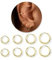 ORAZIO 4 Paar Creolen Gold Klein für Damen Herren 14K Vergoldet Goldene Creolen Chirurgenstahl Edelstahl Ohrringe Creolen Knorpel Huggie Ohrringe Helix Conch Tragus Piercing Schmuck 6/8/10/12MM
