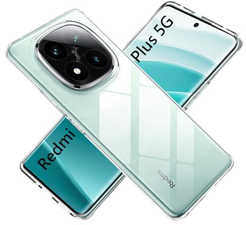 Fitudoos Hülle für Xiaomi Redmi Note 14 Pro Plus 5G,Soft Schutzhülle Liquid Silicone hülle,Hochwertiges Silikon Premium TPU Handyhülle für Xiaomi Redmi Note 14 Pro Plus 5G -Transparent.