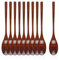 10-Teiliges Holzlöffel-Set, Kochlöffel Aus Holz, Japanischer Ramen-Löffel, Wiederverwendbare Küchenutensilien, Geeignet Für Den Heim- Und Restaurantgebrauch